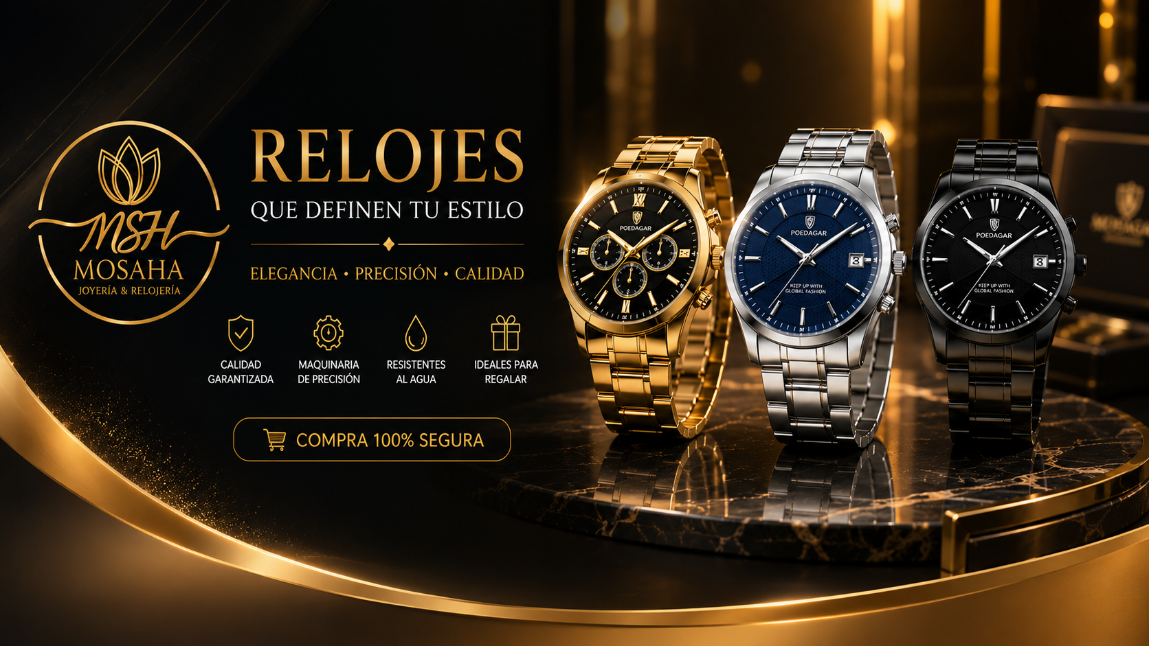 MOSAHA · Relojes que definen tu estilo — elegancia, precisión y calidad